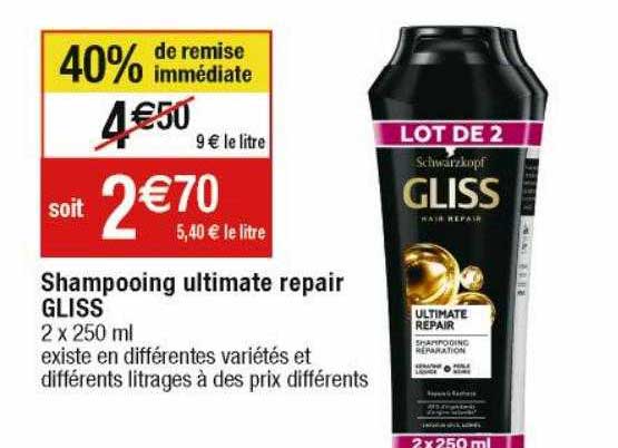 Shampooing Ultimate Repair Gliss