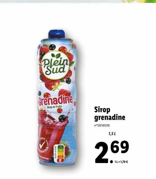 Sirop Grenadine Plein Sud