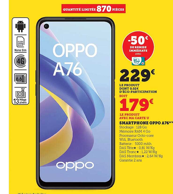 smartphone oppo a76