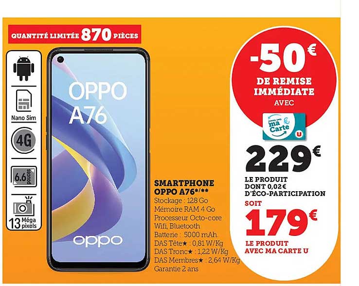 smartphone oppo a76