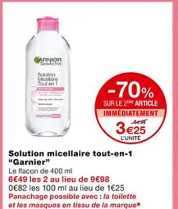 solution micellaire tout-en-1 "garnier"