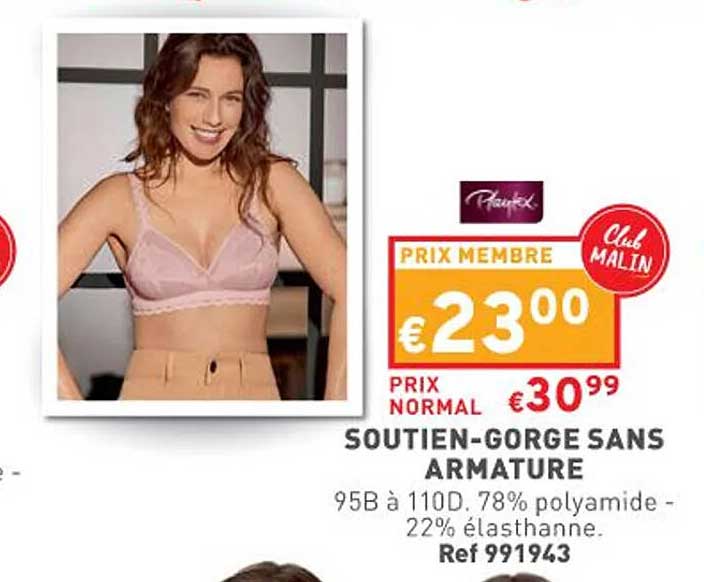 soutien-gorge sans armature playtex
