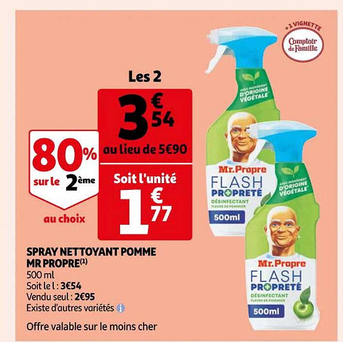 spray nettoyant pomme mr propre