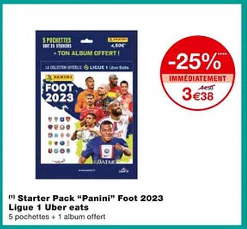 starter pack "panini" foot 2023 ligue 1 uber eats