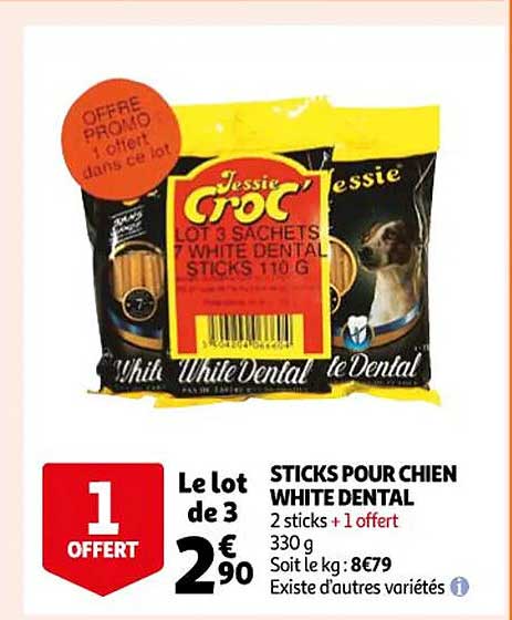 sticks pour chien white dental