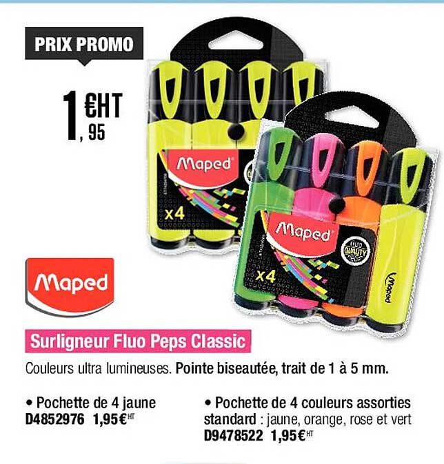 surligneur fluo peps classic maped