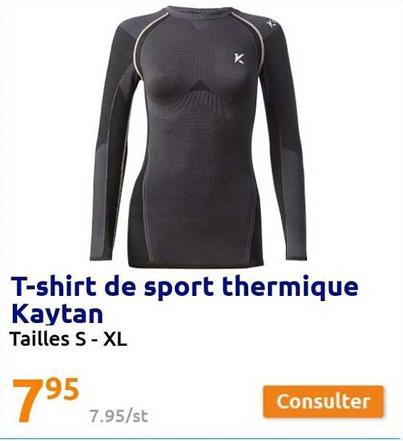 t-shirt de sport thermique kaytan
