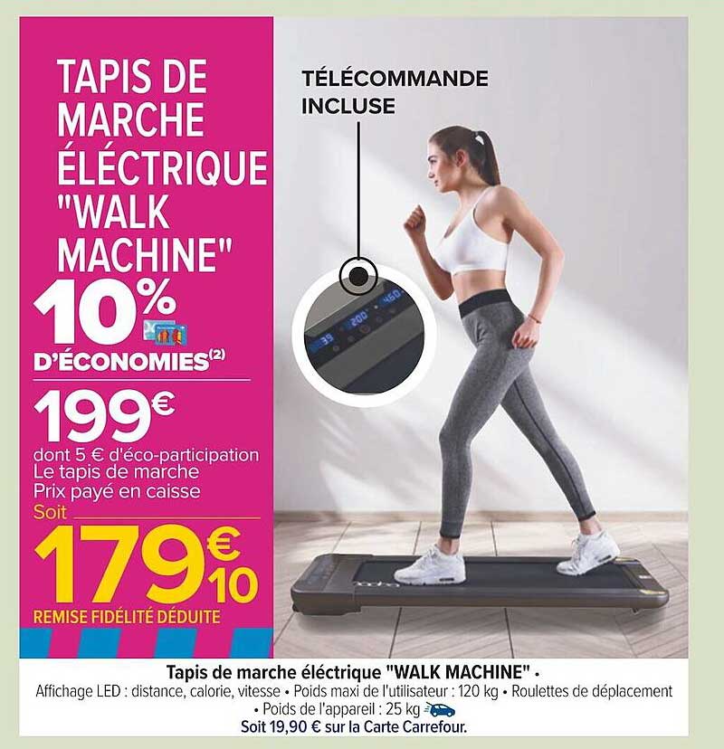 tapis de marche électrique "walk machine"