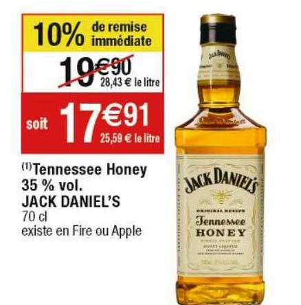 tennessee honey 35% vol. jack daniel's