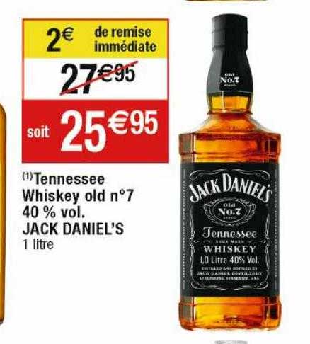 tennessee whiskey old n°7 40% vol. jack daniel's