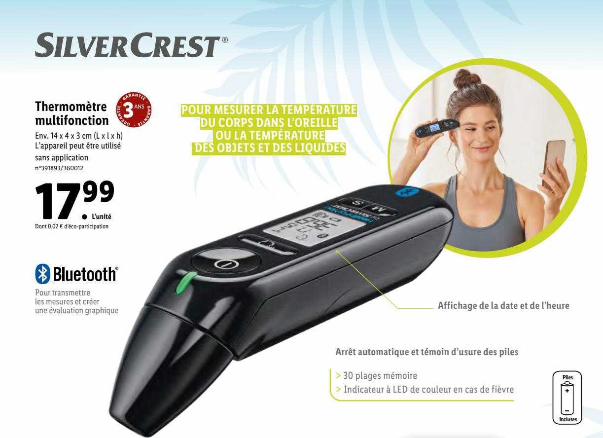 thermomètre multifonction silver crest