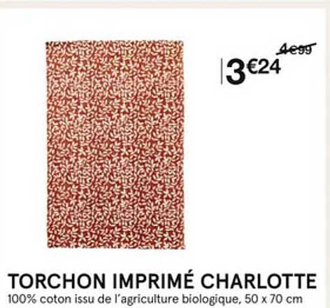 torchon imprimé charlotte