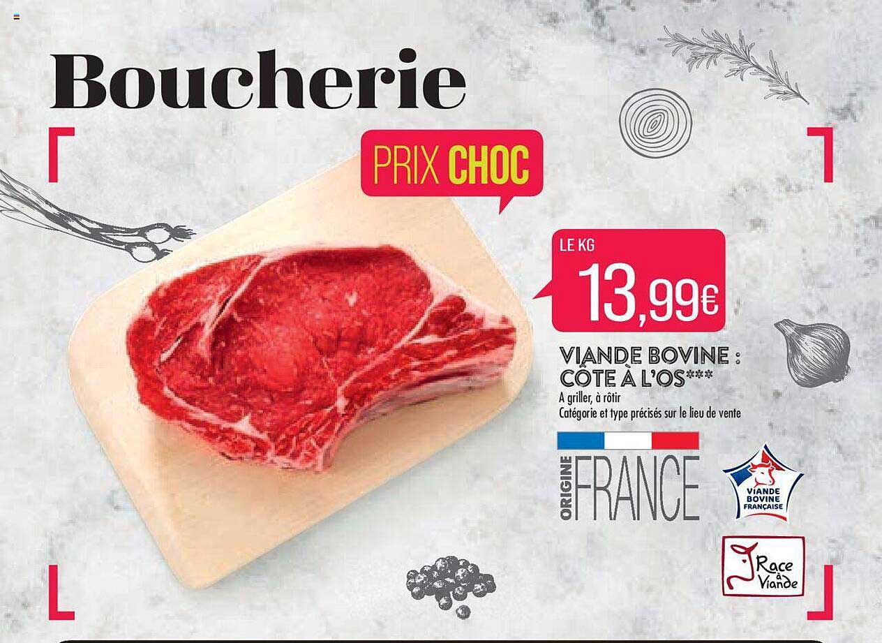 Viande Bovine : Côte à L'os