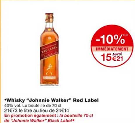 whisky "johnnie walker" red label
