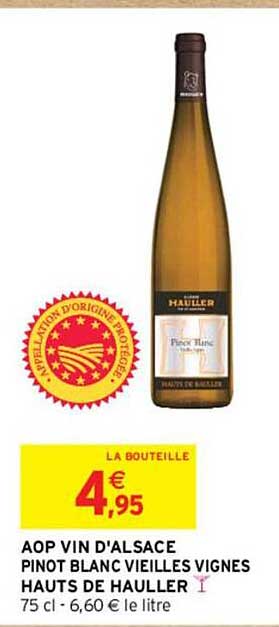 aop vin d'alsace pinot blanc vieilles vignes hauts de hauller