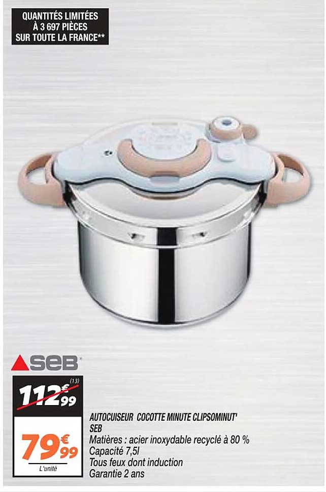 autocuiseur cocotte minute clipsominut seb