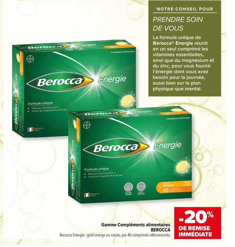 gamme compléments alimentaires berocca
