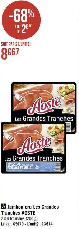 jambon cru les grandes tranches aoste