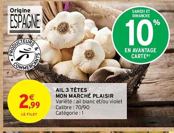 ail 3 têtes mon marché plaisir
