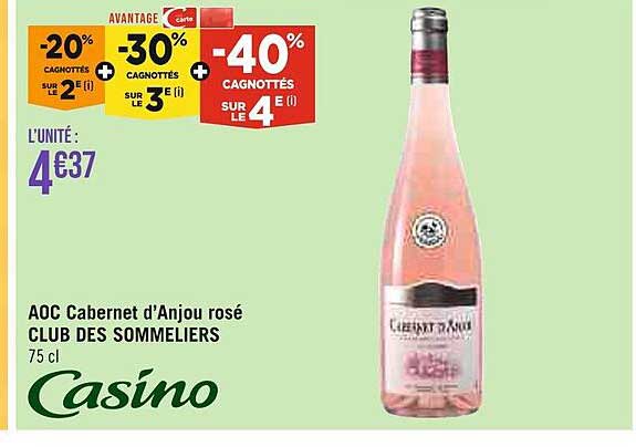 Aoc Cabernet D'anjou Rosé Club Des Sommeliers