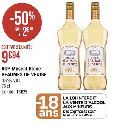 aop muscat blanc beaumes de venise 15% vol.