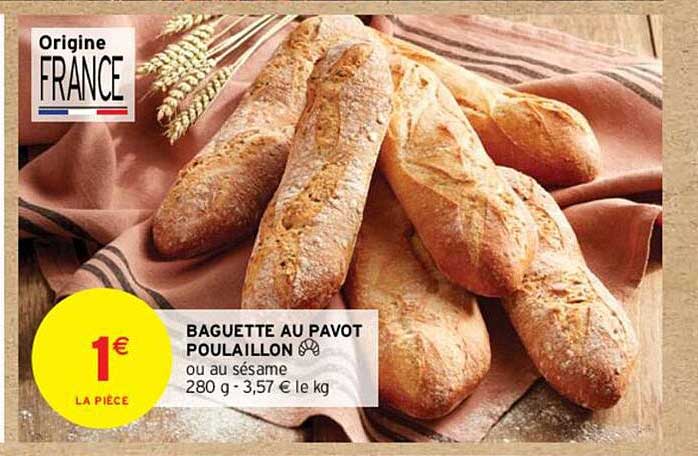 Baguette Au Pavot Poulaillon