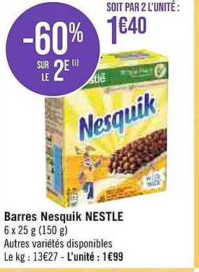 Barres Nesquik Nestlé