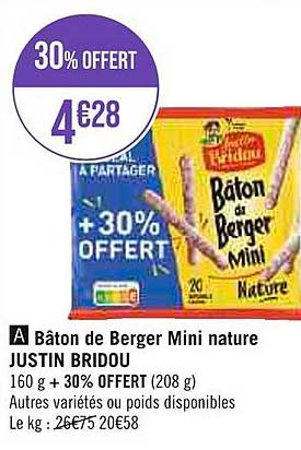 bâton de berger mini nature justin bridou