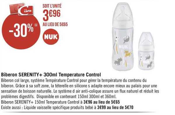 biberon serenity + 300 ml temperature control