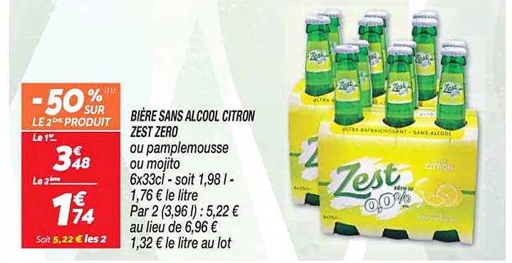 bière sans alcool citron zest zéro