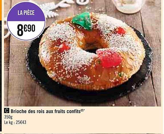 brioche des rois aux fruits confits