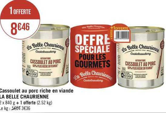 cassoulet au porc riche en viande la belle chaurienne