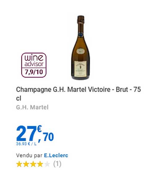 champagne g.h. martel victoire - brut - 75 cl