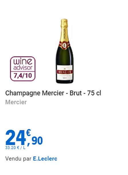 champagne mercier - brut - 75 cl