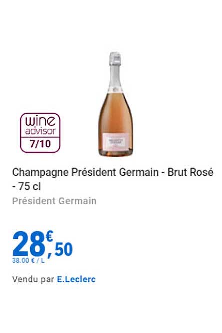 Champagne Président Germain - Brut Rosé - 75 Cl