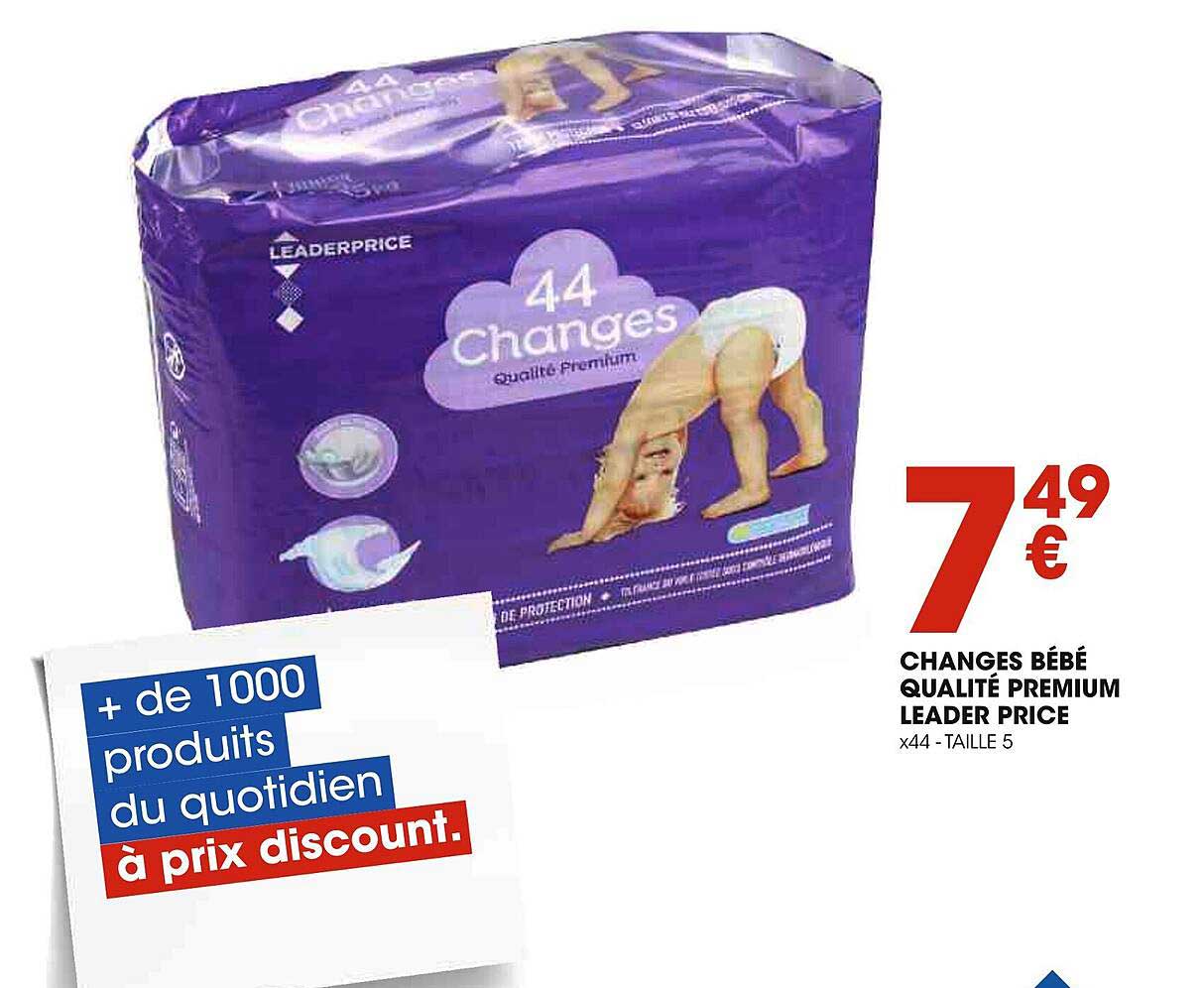 changes bébé qualité  premium leader price
