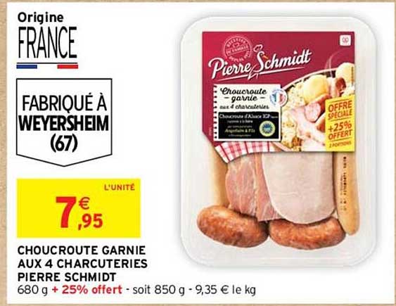choucroute garnie aux 4 charcuteries pierre schmidt