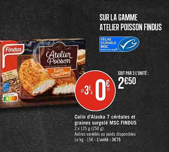 Colin D'alaska 7 Céréales Et Graines Surgelé Msc Findus