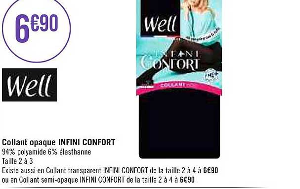 collant opaque infini confort well