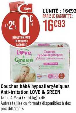 couches bébé hypoallergéniques anti-irritation love & green
