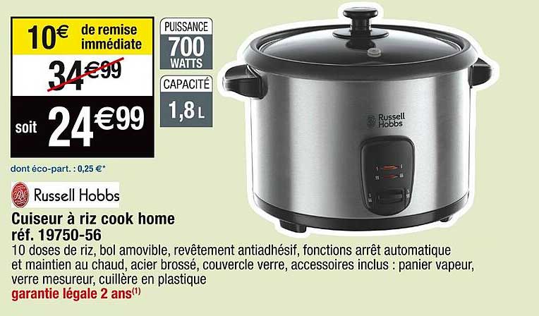 cuiseur à riz cook home russell hobbs