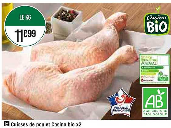 Cuisses De Poulet Casino Bio X 2