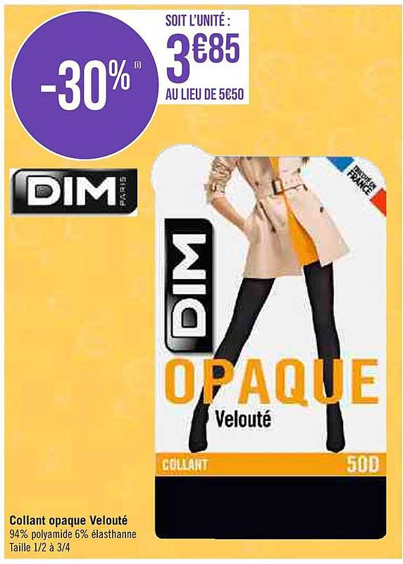 dim collant opaque velouté