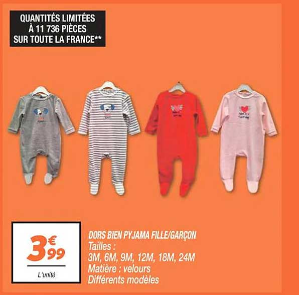 dors bien pyjama fille/garçon