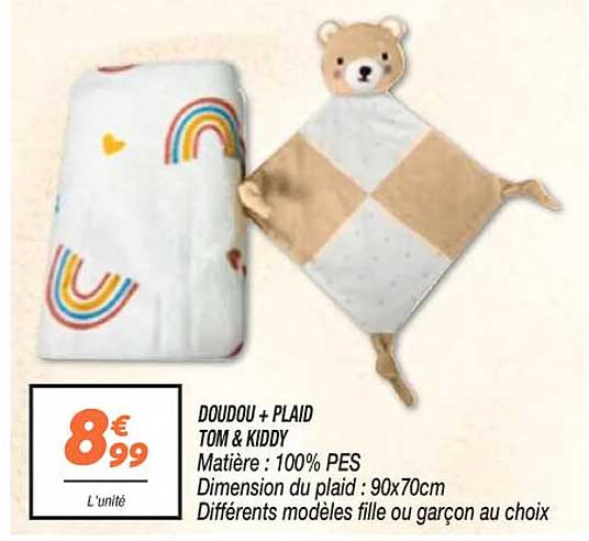 doudou + plaid tom & kiddy