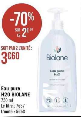 eau pure h2o biolane