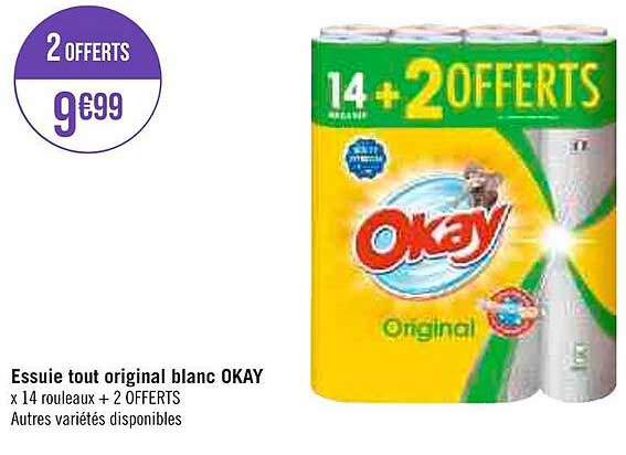 essuie tout original blanc okay