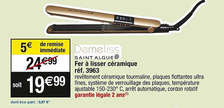 Fer à Lisser Céramique Demeliss Saint Algue