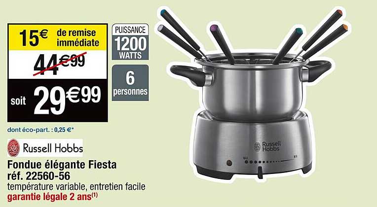 fondue élégante fiesta russell hobbs