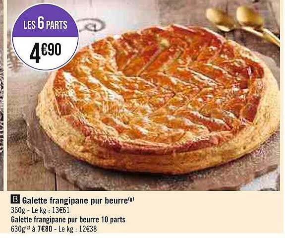 galette frangipane pur beurre, galette frangipane pur beurre 10 parts